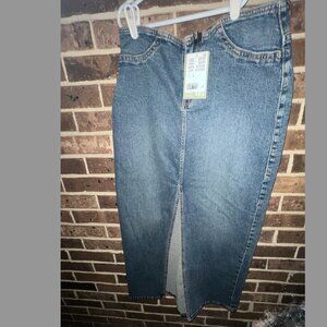 H&M Denim Skirt Maxi, Slip Down Middle- US Size 6